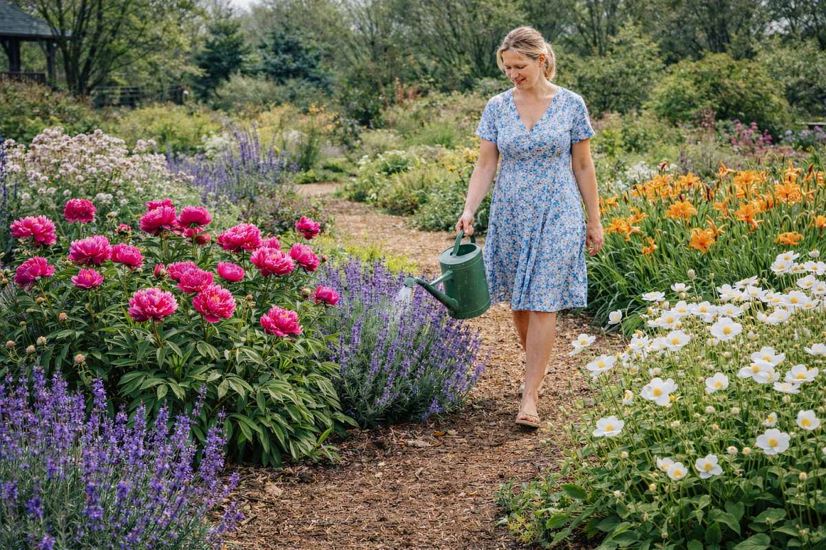 V dalších měsících trvalky rostou a začínají kvést. Tady již můžeme hnojit minerálními hnojivy a nezapomínáme na vydatnou zálivku. Samozřejmě dle stavu půdy a stanoviště.